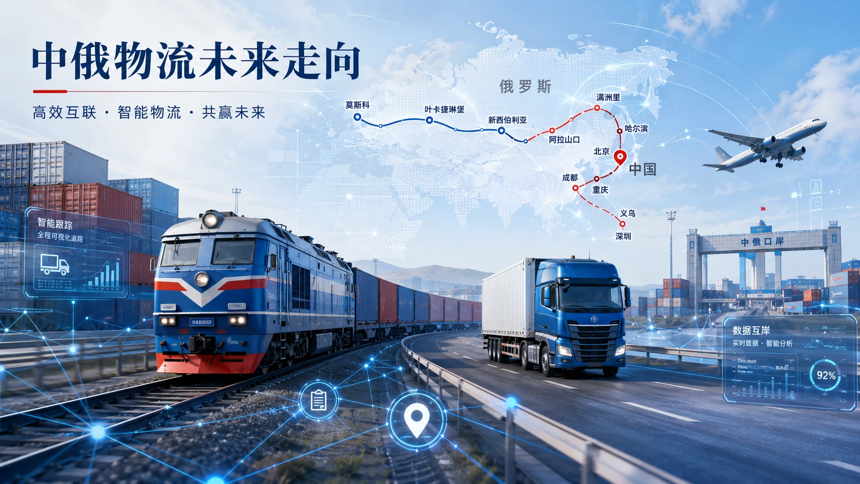 中俄物流铁路、公路、航空运输线路与数字化发展趋势